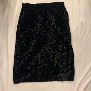 Vintage Christian Dior Separates Black Velvet Swirl Skirt Size 10